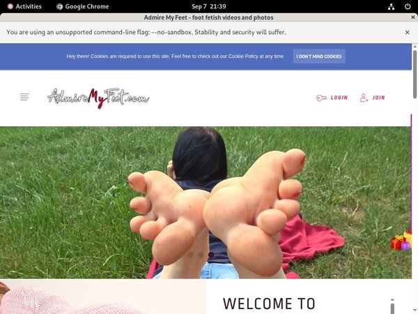Admire My Feet With Visa