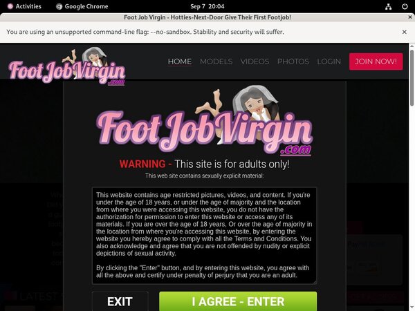 Foot Job Virgin Premium Accounts