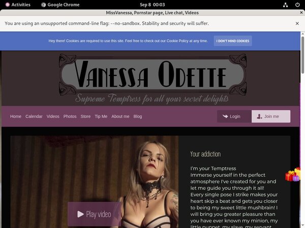 Login To MissVanessa Free