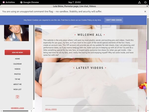 Lola Shine Register Form