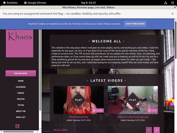 Miss Khaos Home Page Miss Khaos Home Page