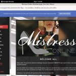 MistressOnline Daily Passwords MistressOnline Daily Passwords