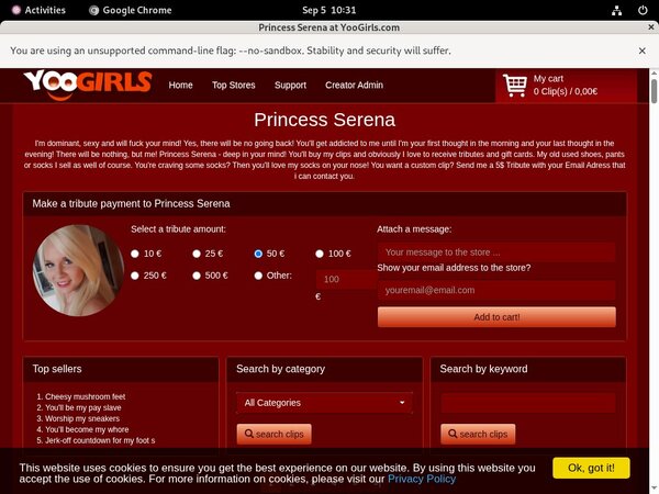 Princess Serena Free Trial Access Princess Serena Free Trial Access