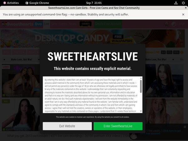 Sweetheartslive.com Password Bugmenot
