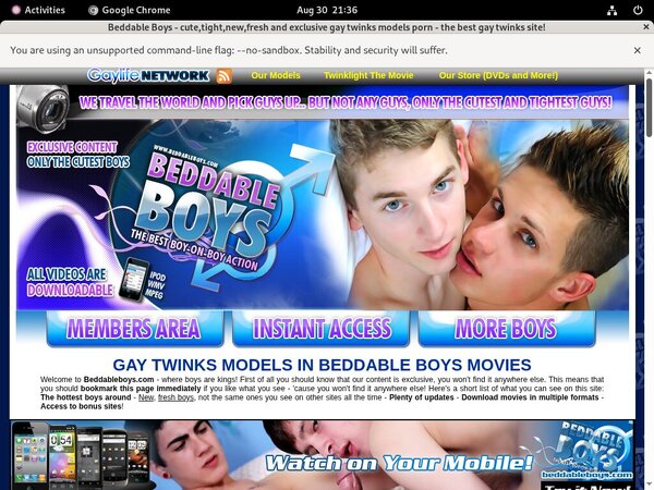 Beddable Boys Paiement